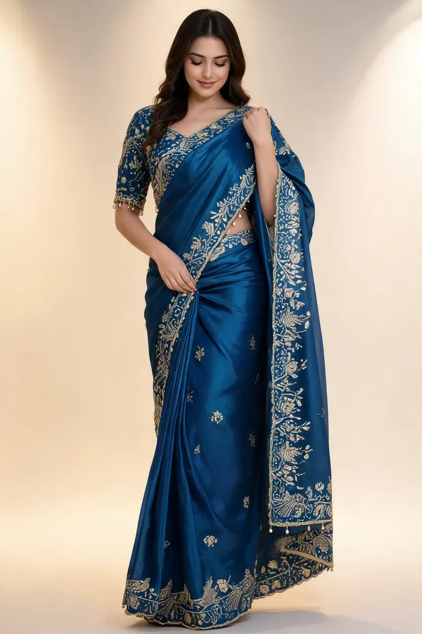 Rama_Pure_Fancy_Satin_Silk_Sequin_&_Zari_Embroidery_Saree_For_Women