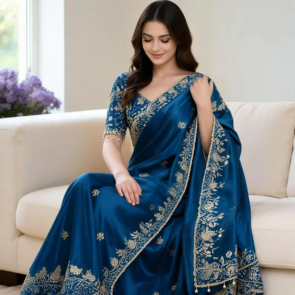 Rama_Pure_Fancy_Satin_Silk_Sequin_&_Zari_Embroidery_Saree_For_Women