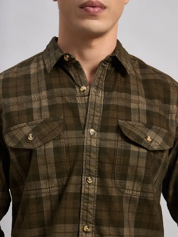 Sand_Dunes_Men’S_Corduroy_Check_Shirt
