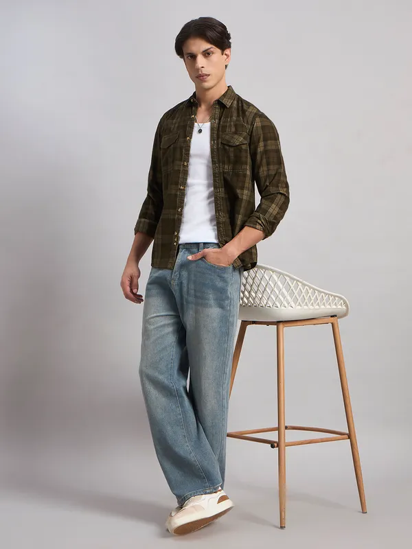 Sand_Dunes_Men’S_Corduroy_Check_Shirt