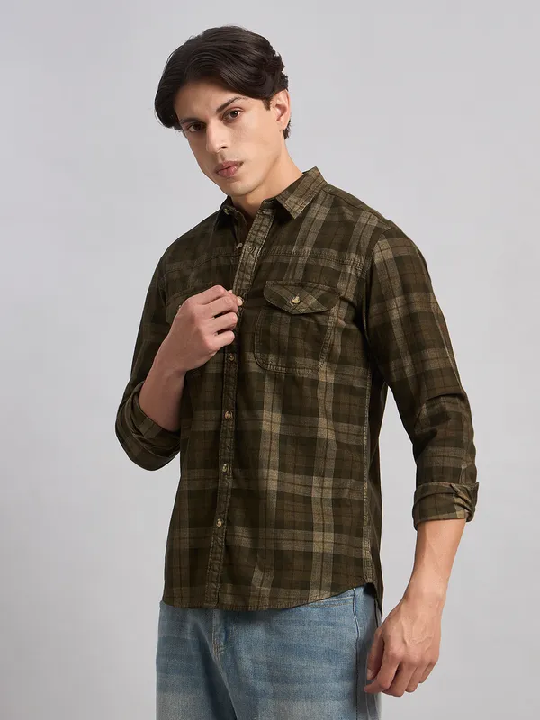 Sand_Dunes_Men’S_Corduroy_Check_Shirt