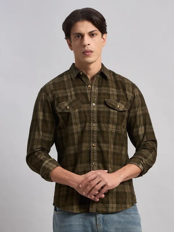 Sand_Dunes_Men’S_Corduroy_Check_Shirt