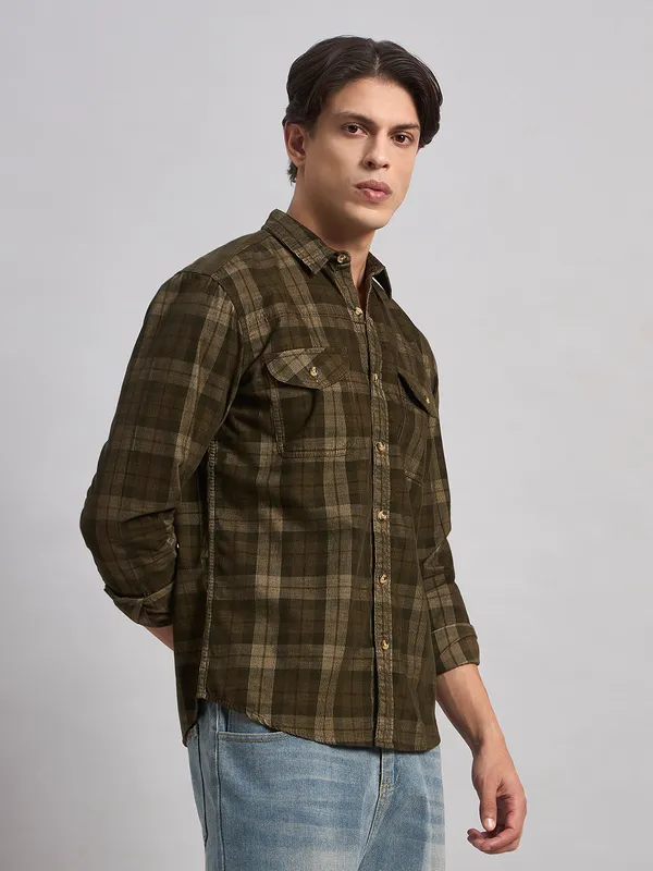 Sand_Dunes_Men’S_Corduroy_Check_Shirt