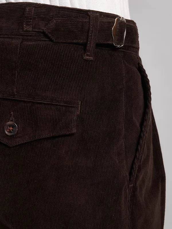 Sand_Dunes_Men’S_Premium_Brown_Corduroy_Pleated_Straight_Fit_Trousers