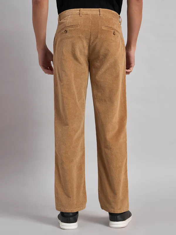 Sand_Dunes_Men’s_Camel_Brown_Corduroy_Pleated_Straight_Fit_Trousers