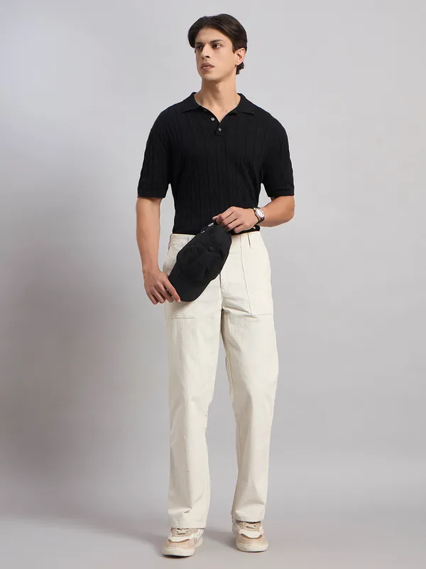 Sand_Dunes_Men’S_Straight_Fit_White_Corduroy_Trousers