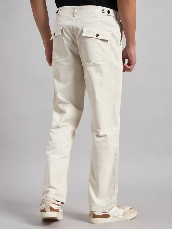 Sand_Dunes_Men’S_Straight_Fit_White_Corduroy_Trousers
