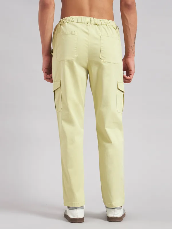 Sand_Dunes_Men_Lemon_Yellow_Straight_Fit_Cotton_Cargo_Trousers