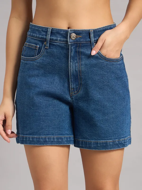 Sand_Dunes_Women’S_Blue_High-Rise_Denim_Shorts