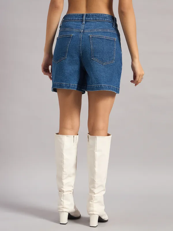 Sand_Dunes_Women’S_Blue_High-Rise_Denim_Shorts