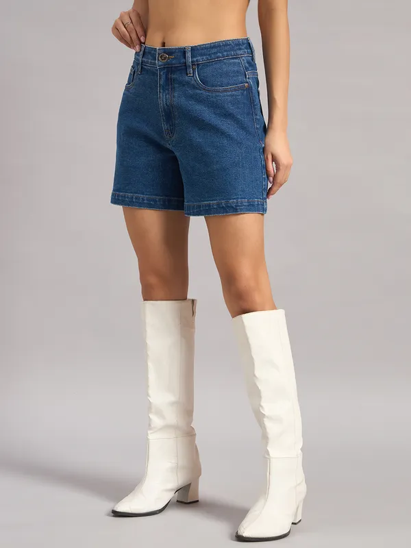 Sand_Dunes_Women’S_Blue_High-Rise_Denim_Shorts