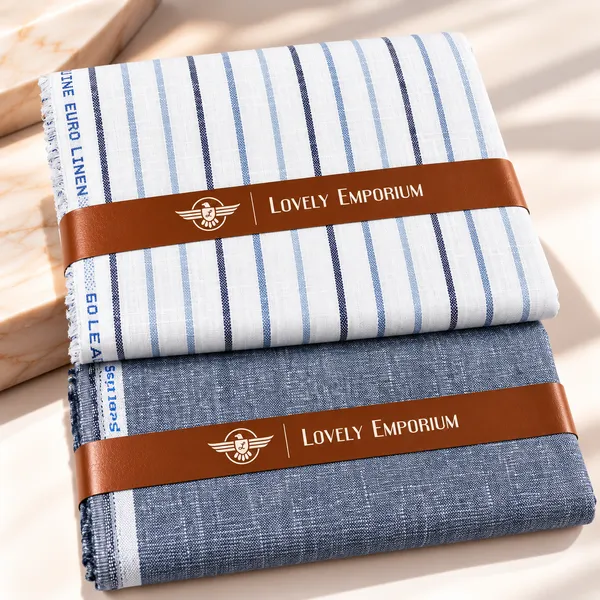 Blue_And_White_Linen_Blend_Unstitched_Fabric_Set