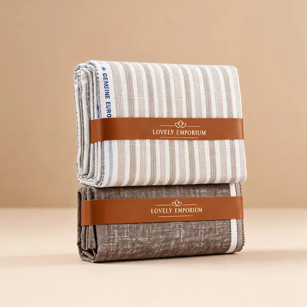 Giza_Cotton_Classic_White_Brown_Striped_Kitchen_Towel_Set