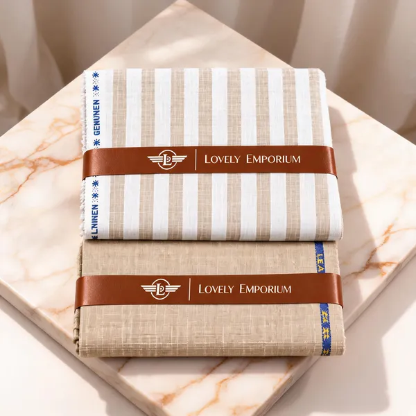 Beige_Striped_&_Plain_Giza_Cotton_Unstitched_Fabric_Set_Men