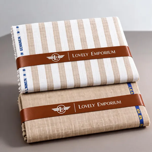 Beige_Striped_&_Plain_Giza_Cotton_Unstitched_Fabric_Set_Men