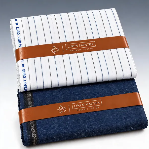 Giza_Cotton_White_Blue_Striped_&_Navy_Solid_Unstitched_Fabric_Set