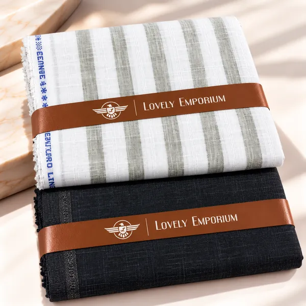 Cotton_Striped_And_Solid_Unstitched_Fabric_Set_for_Men