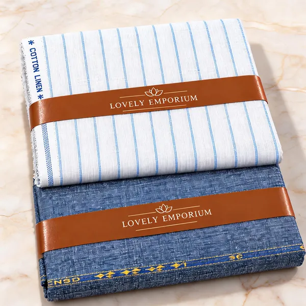 Giza_Cotton_Blue_White_Striped_&_Denim_Solid_Unstitched_Fabric_Set