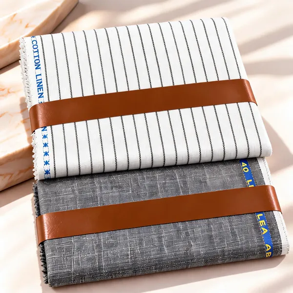 Giza_Cotton_White_Grey_Striped_&_Textured_Unstitched_Fabric_Set