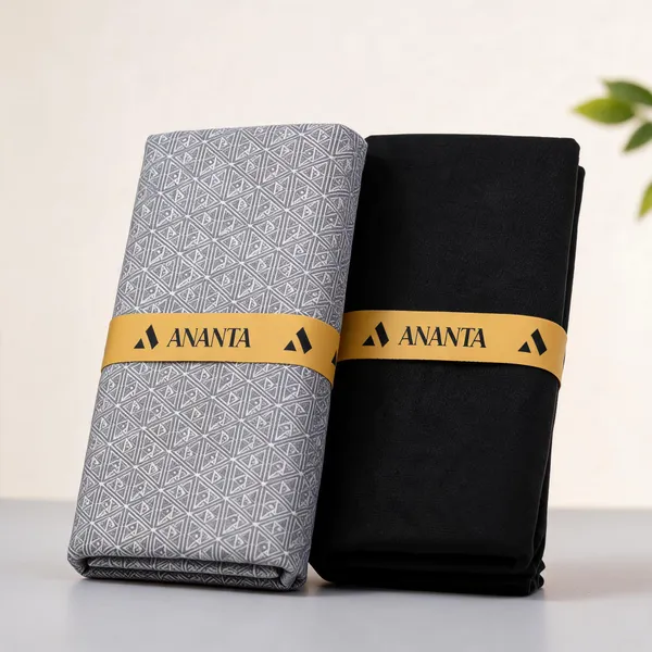 Linen_Grey_Geometric_Print_&_Black_Solid_Unstitched_Fabric_Set