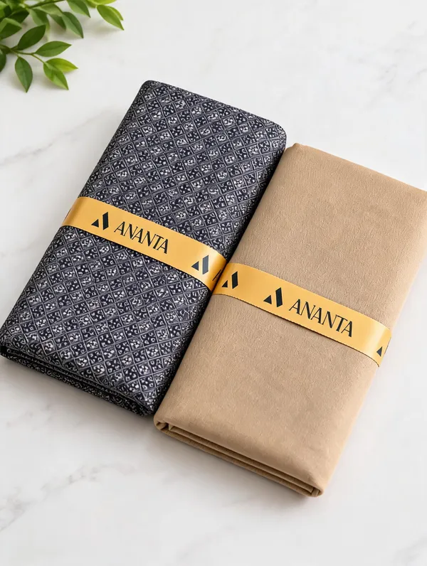 Linen_Black_Geometric_Print_&_Beige_Solid_Unstitched_Fabric_Set