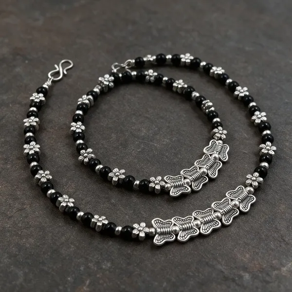 Black_Beaded_Butterfly_Pendant_Necklace_Set_for_Women