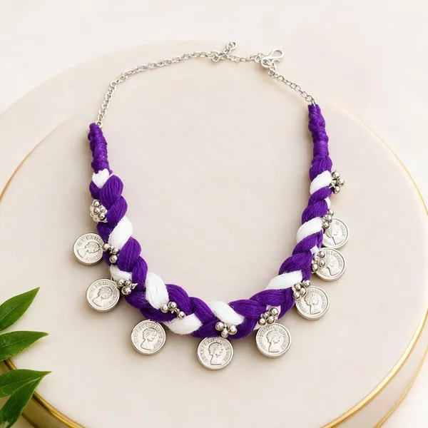 Purple_Thread_Braided_Necklace_for_Women