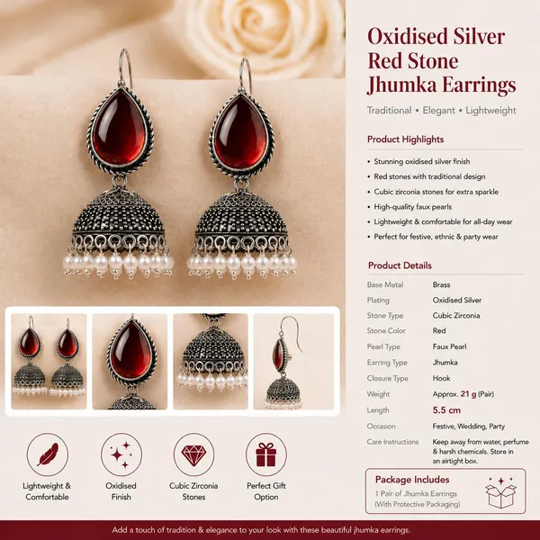 Oxidized_Silver_Plated_Stone_Teardrop_Jhumka_Earrings_For_Girls_Women_Ethnic_Jewellery_Wedding_Party_Festive_Jewellery
