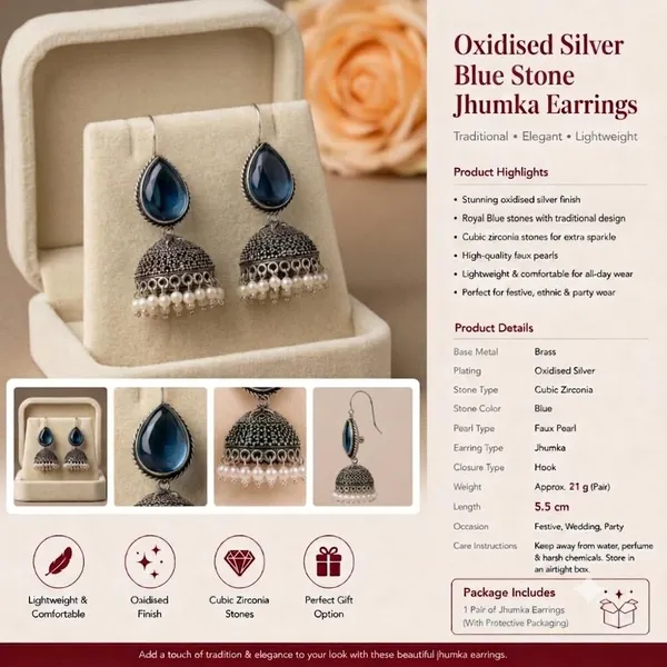 Oxidized_Silver_Plated_Stone_Teardrop_Jhumka_Earrings_For_Girls_Women_Ethnic_Jewellery_Wedding_Party_Festive_Jewellery
