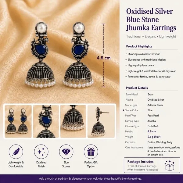 Traditional_Oxidised_Silver_Stone_Jhumka_Earrings_For_Women_Girls