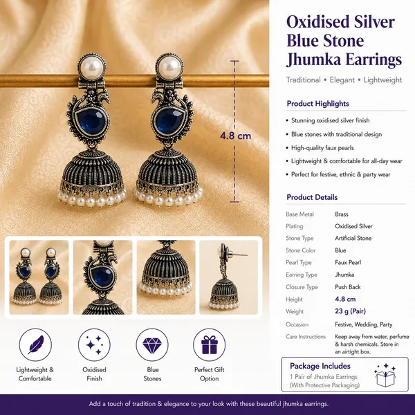 Traditional_Oxidised_Silver_Stone_Jhumka_Earrings_For_Women_Girls