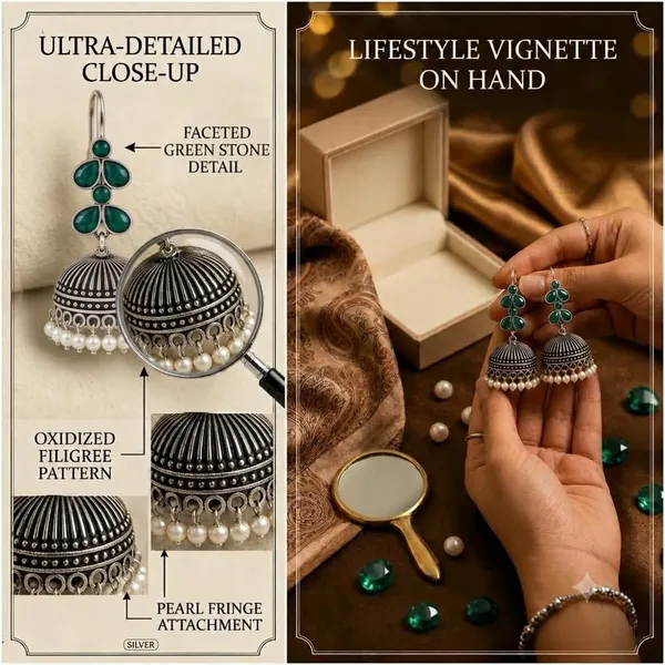 Oxidised_Silver_Jhumka_Earrings_With_Blue_Stone_And_Pearl_Drops_Traditional_Indian_Style
