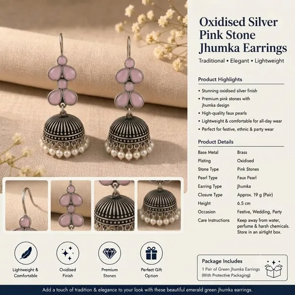 Oxidised_Silver_Jhumka_Earrings_With_Blue_Stone_And_Pearl_Drops_Traditional_Indian_Style