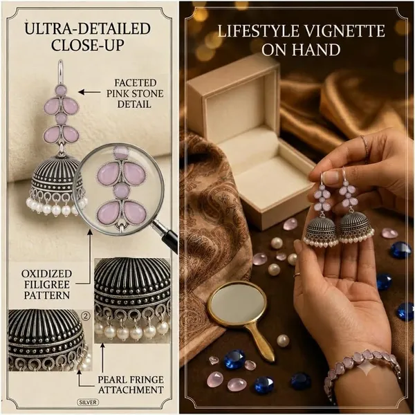 Oxidised_Silver_Jhumka_Earrings_With_Blue_Stone_And_Pearl_Drops_Traditional_Indian_Style