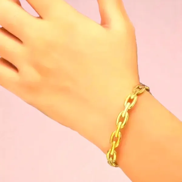 Golden_Loop_Gold_Chain_Link_Cuff_Bracelet_Default_Title