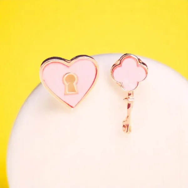 Sweet_Secret_Pink_Heart_Lock_Key_Stud_Earrings_Default_Title