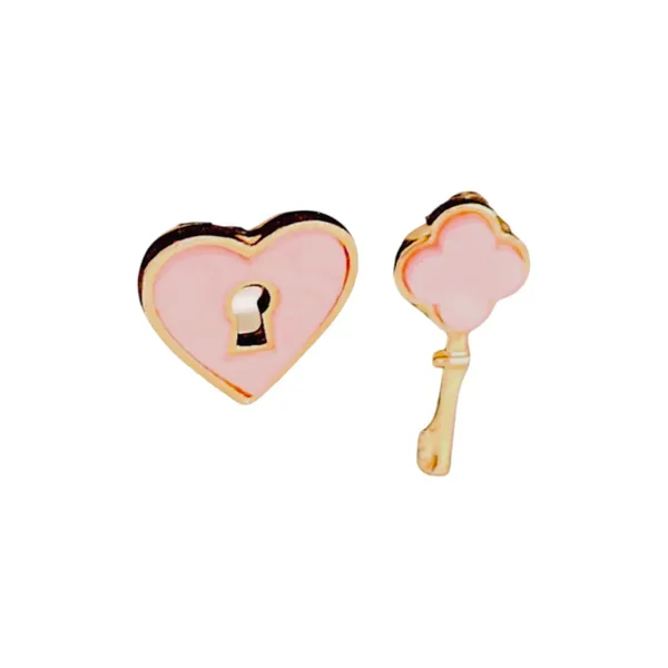 Sweet_Secret_Pink_Heart_Lock_Key_Stud_Earrings_Default_Title