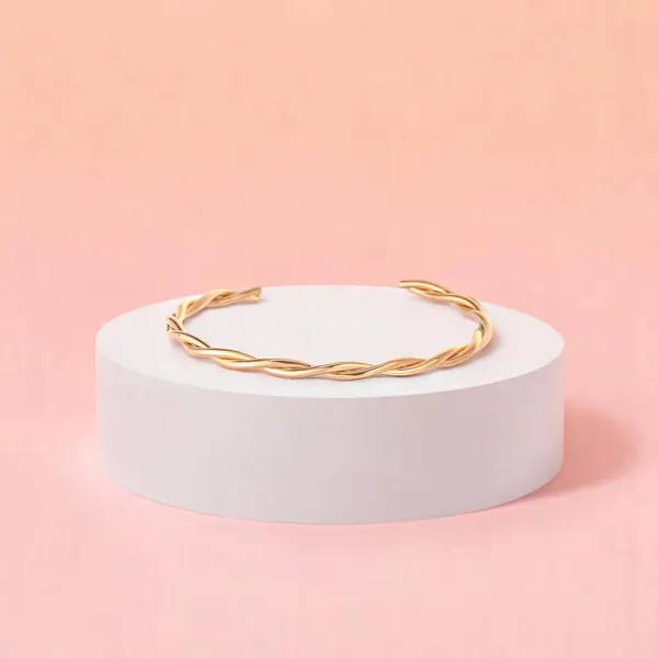 Blush_Coil_Rose_Gold_Wire_Cuff_Bracelet_Default_Title