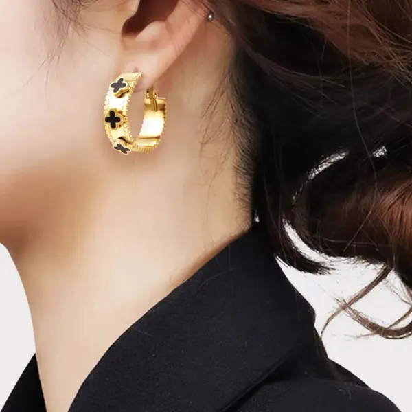 Twilight_Bloom_Black_Clover_Hoop_Earrings_Default_Title