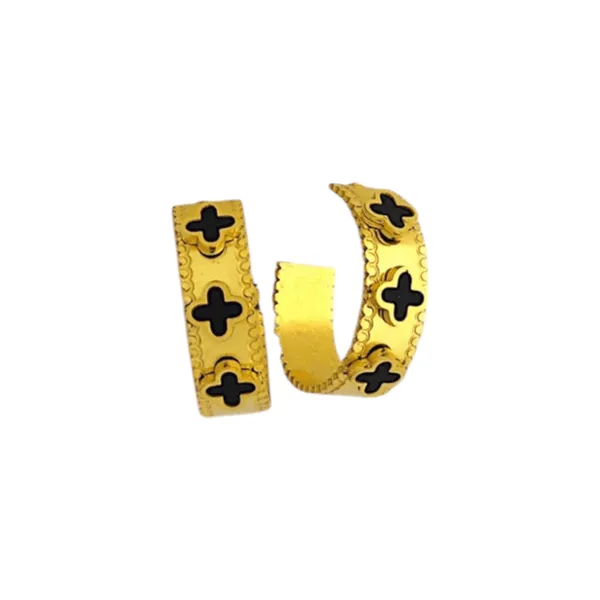 Twilight_Bloom_Black_Clover_Hoop_Earrings_Default_Title