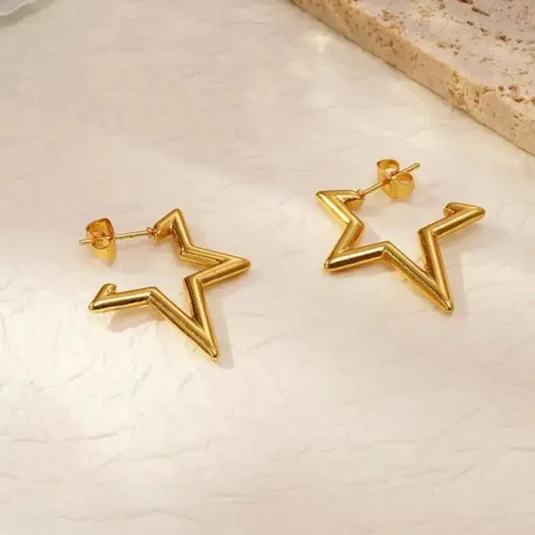 Lunar_Halo_Gold_Star_Hoop_Earrings_Default_Title