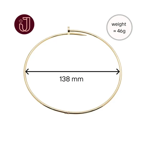 Power_Loop_18k_Gold_Nail_Choker_Necklace_Default_Title