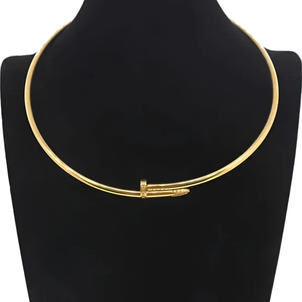 Power_Loop_18k_Gold_Nail_Choker_Necklace_Default_Title
