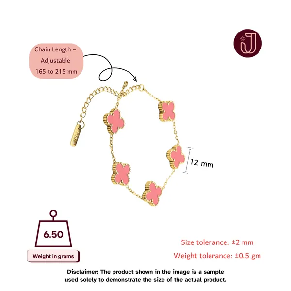 Rosy_Luck_Pink_Clover_Charm_Bracelet_Default_Title