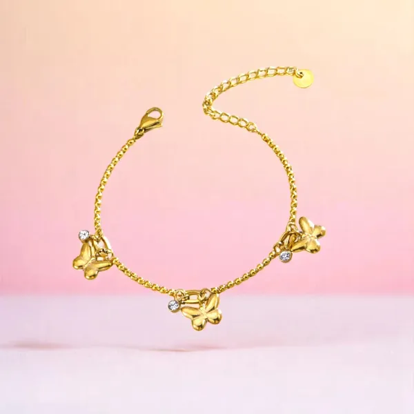 Golden_Flutter_Gold_Butterfly_Charm_Bracelet_Default_Title