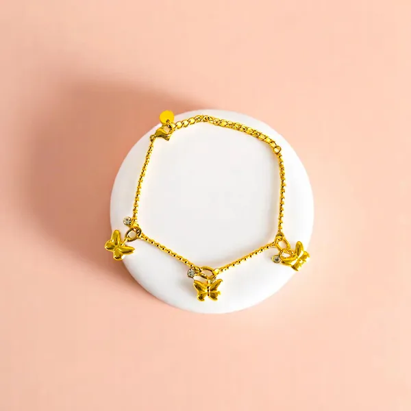 Golden_Flutter_Gold_Butterfly_Charm_Bracelet_Default_Title