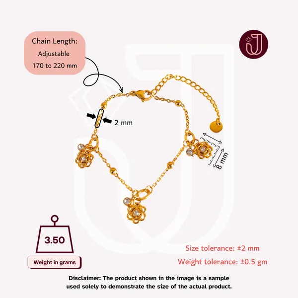 Golden_Bloom_Gold_Roses_Charm_Bracelet_Default_Title