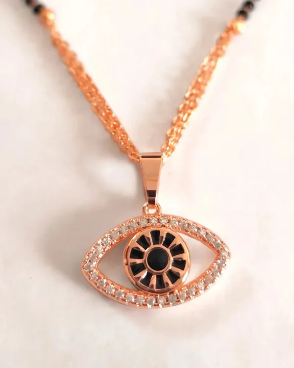 Aura_Shield_Rose_Gold_Evil_Eye_Mangalsutra_Necklace_Default_Title