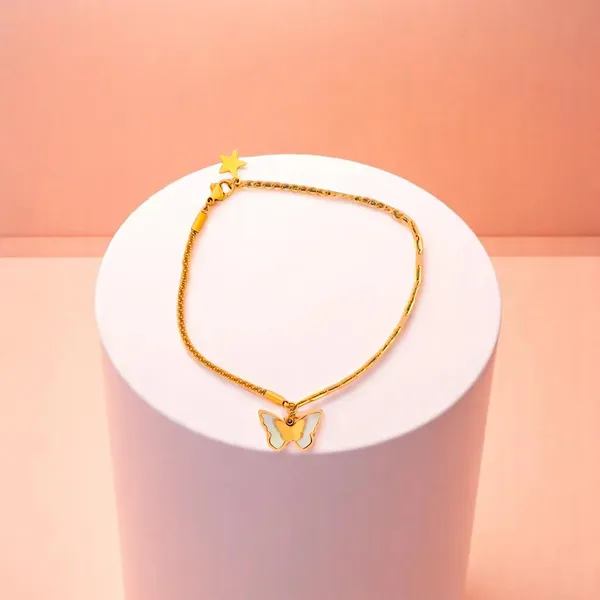 Golden_Flutter_Butterfly_Charm_Bracelet_Default_Title