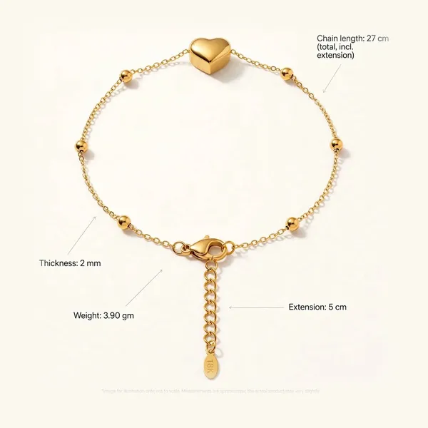 Golden_Orbit_Gold_Ball_Chain_Bracelet_Default_Title